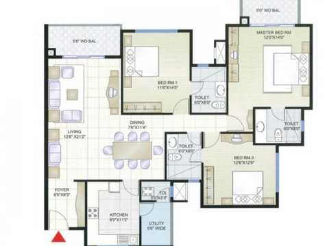 Rent 3 BHK Fully Furnished Apartment / Flat in Prestige Shantiniketan ...