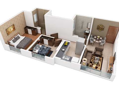 Buy 1 BHK 370 sqft Apartment / Flat in Shraddha Pinnacle, Vikhroli