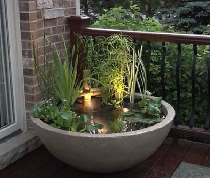 Set Up An Amazing Balcony Pond Today, Patio Water Garden Pots